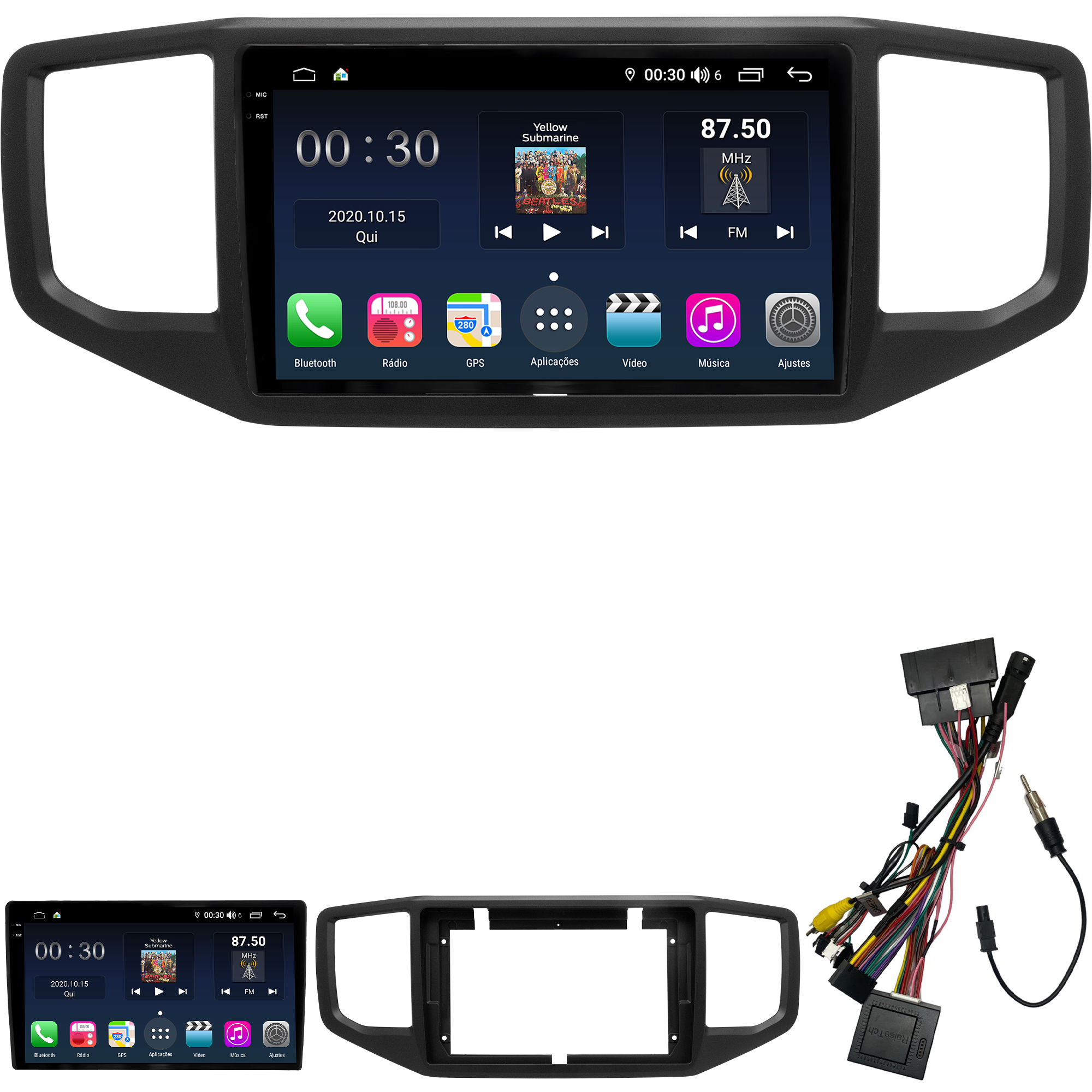 MULTIMÍDIA <BR> AIKON PRÓTON <BR> 4RAM 64GB QLED 9''<BR> AMAROK 2017 A 2024 - Imagem 2