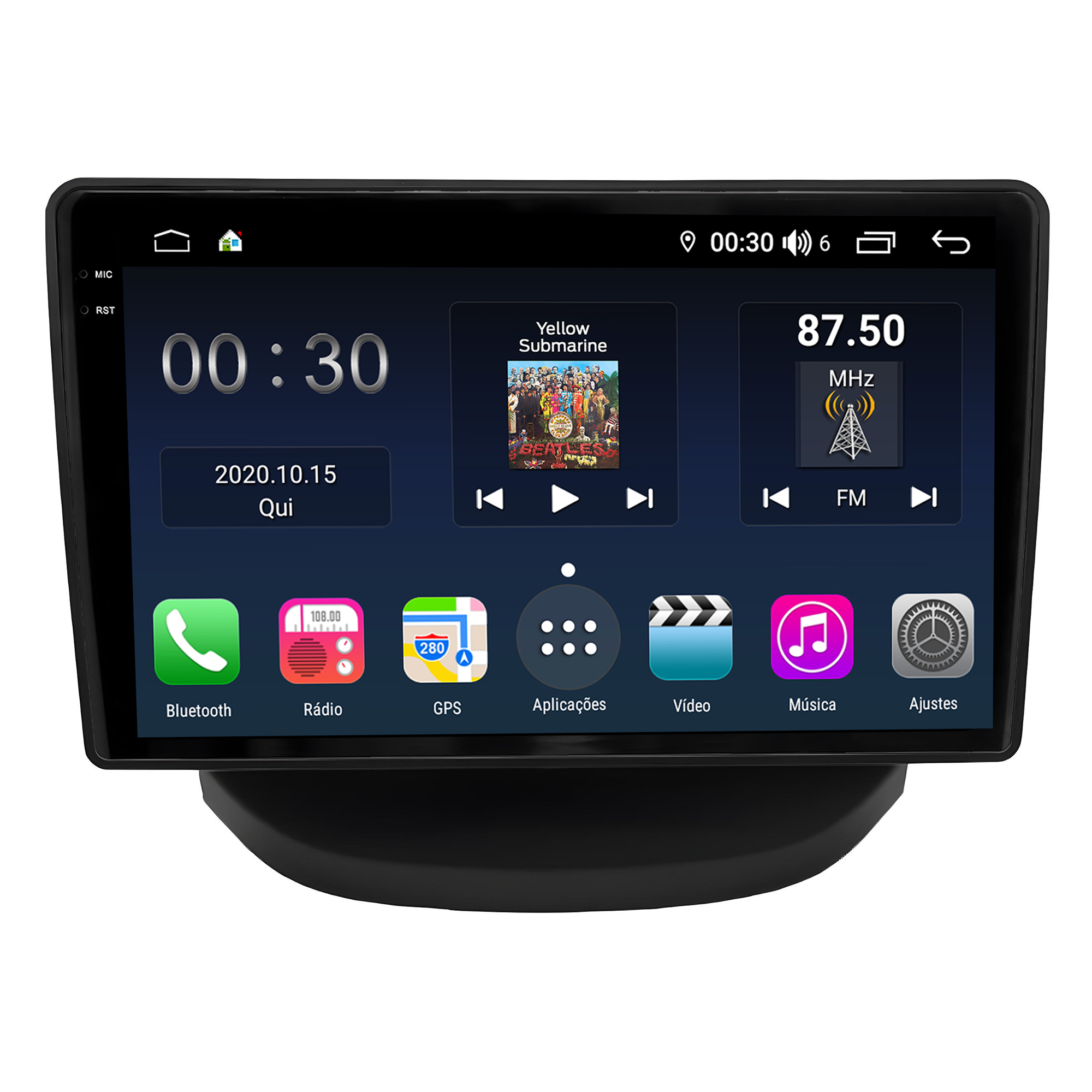 MULTIMÍDIA <BR> AIKON PRÓTON <BR> 4RAM 64GB QLED 9'' <BR> HB20 2012 A 2019 - Imagem 3