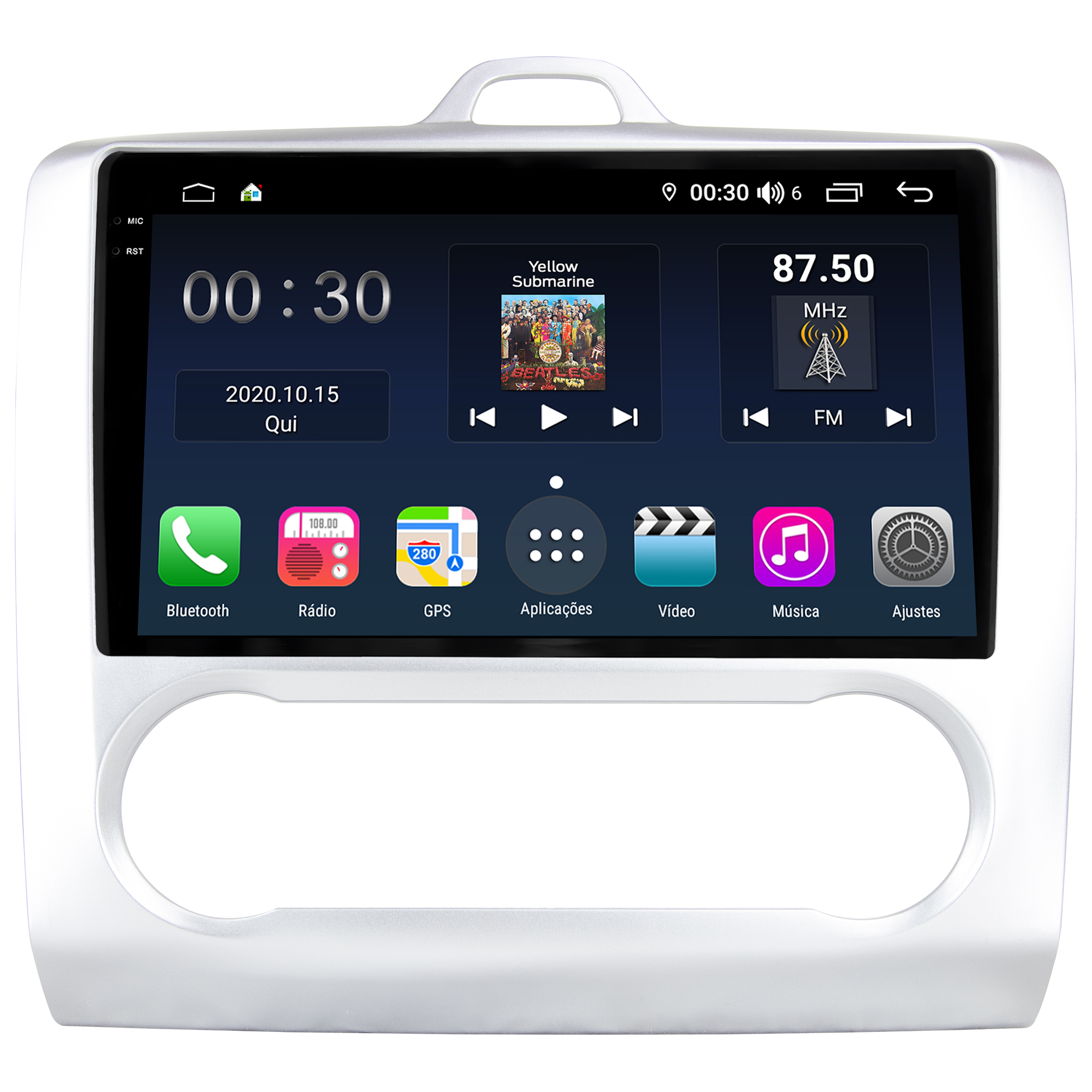 MULTIMÍDIA <BR> AIKON PRÓTON <BR> 4RAM 64GB QLED 9'' <BR> FORD FOCUS <BR> AR DIGITAL <BR> 2009 A 2013 - Imagem 3