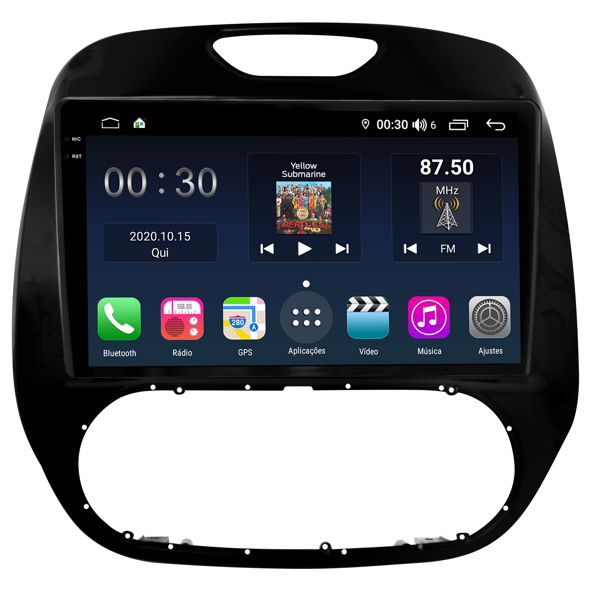 MULTIMÍDIA <BR> AIKON PRÓTON <BR> 6RAM 128GB QLED 9'' <BR> CAPTUR - Imagem 3