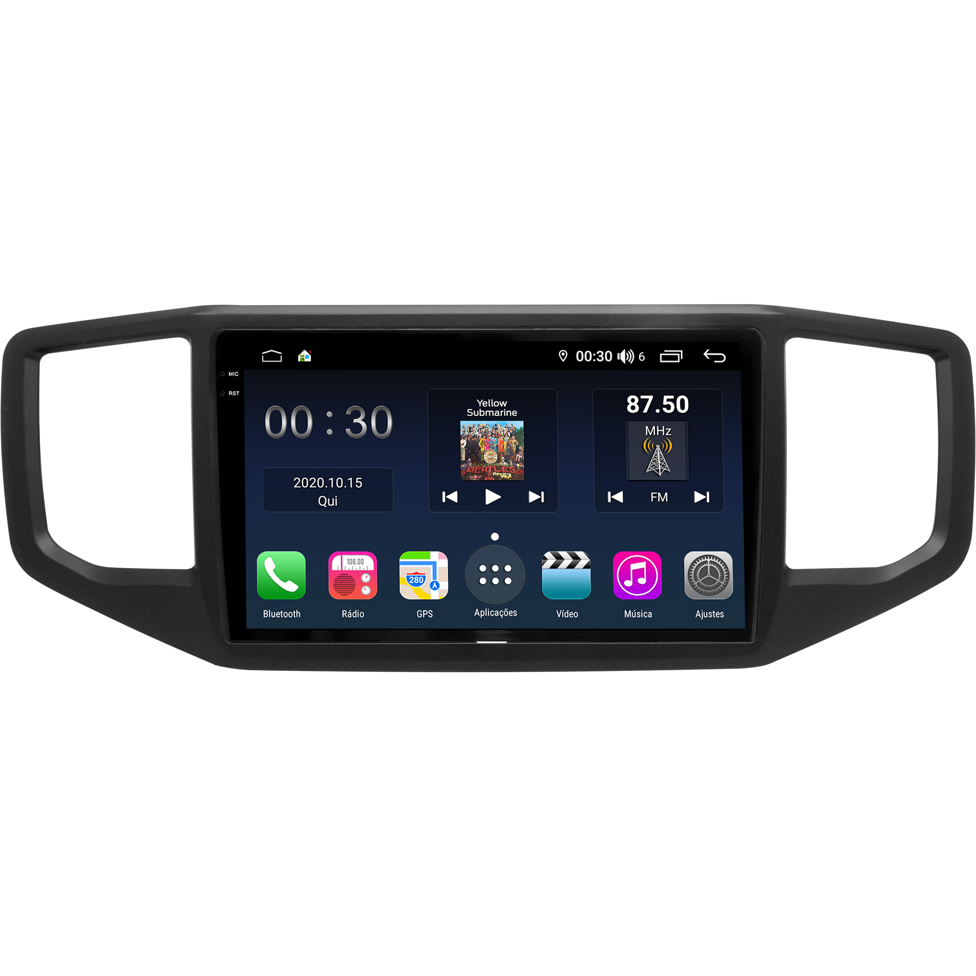 MULTIMÍDIA <BR> AIKON PRÓTON <BR> 4RAM 64GB QLED 9''<BR> AMAROK 2017 A 2024 - Imagem 3