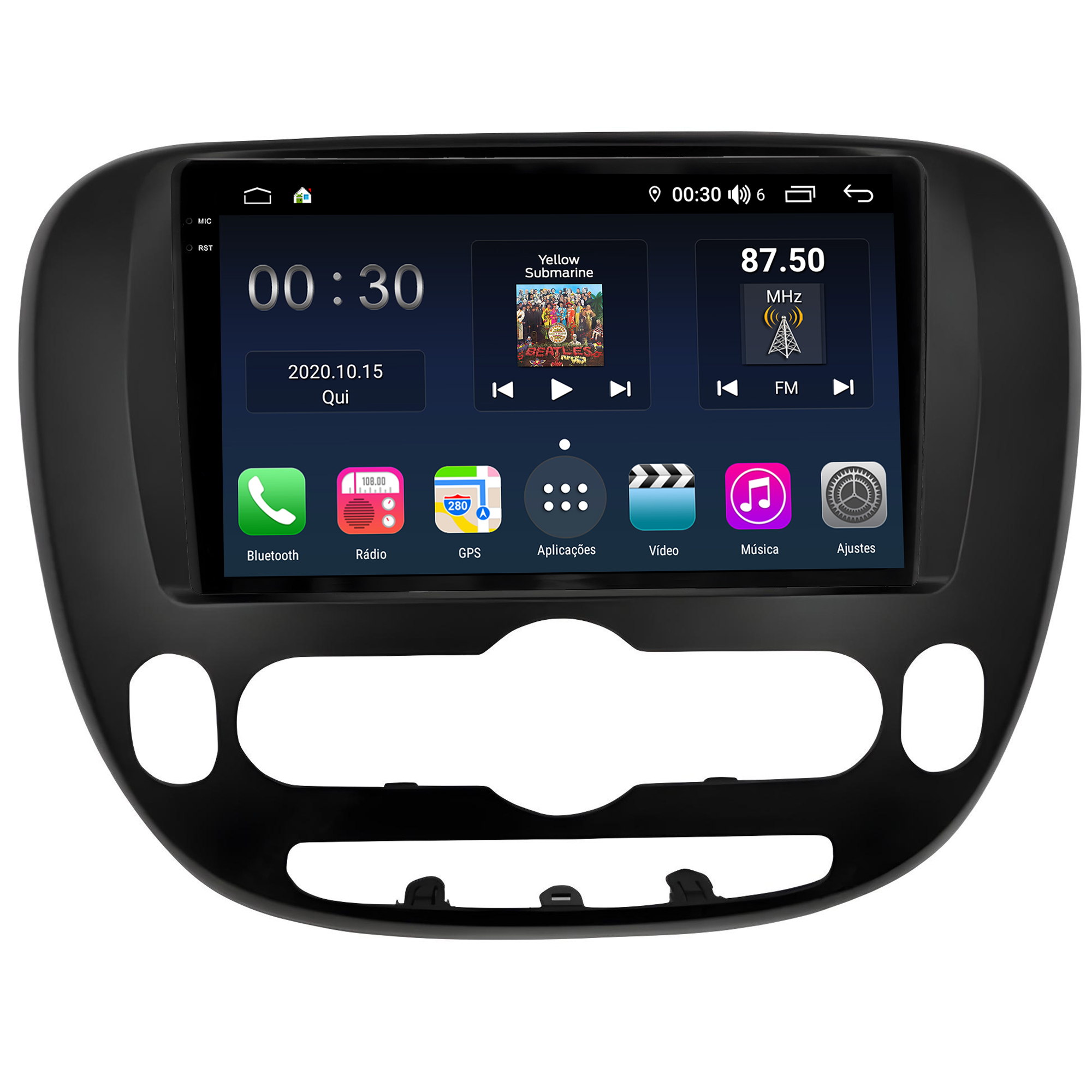 MULTIMÍDIA <BR> AIKON PRÓTON <BR> 4RAM 64GB QLED 9'' <BR> SOUL 2015 A 2021 - Imagem 3