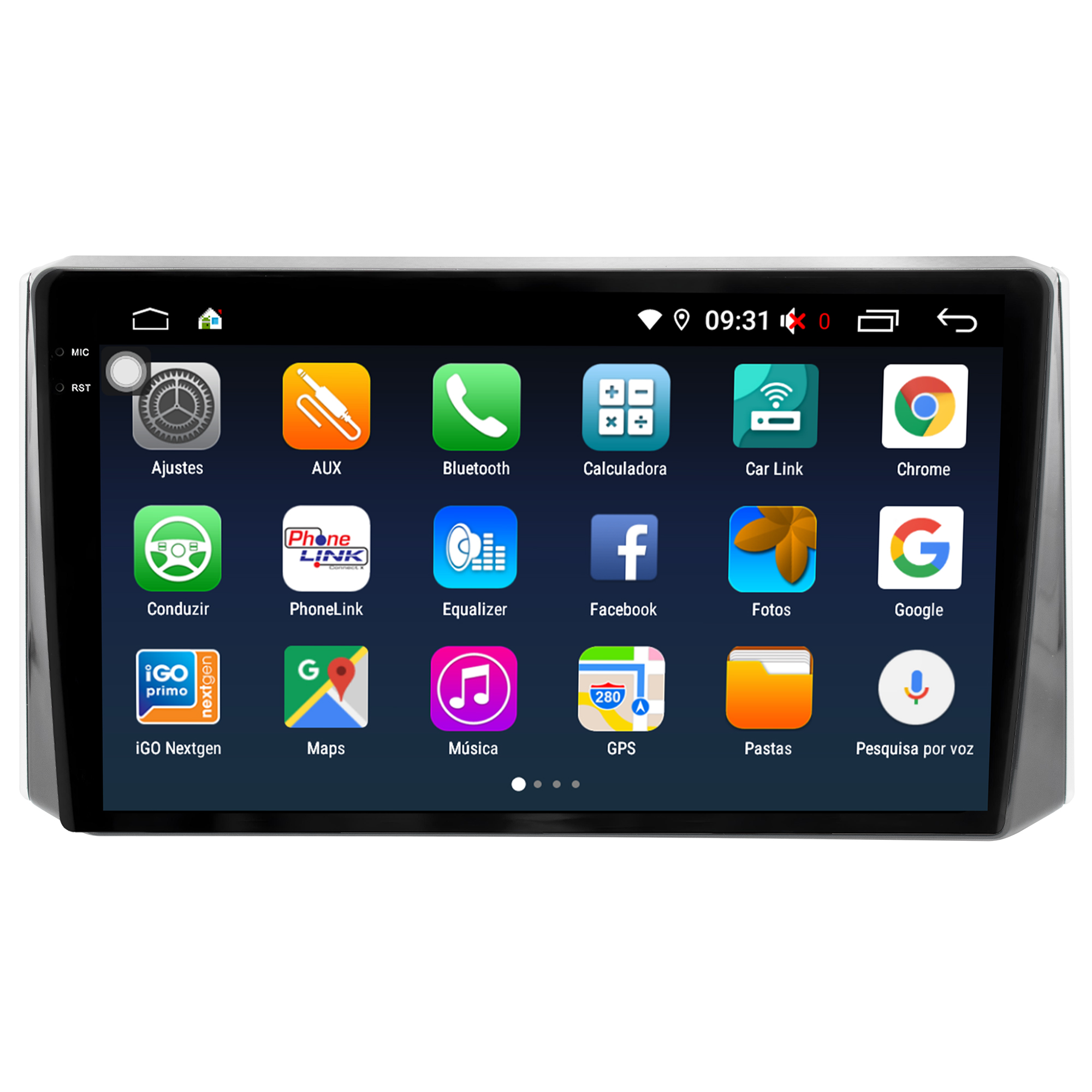 MULTIMÍDIA <BR>AIKON PRÓTON <BR>4RAM 64GB QLED 10"<BR> COROLLA 2020 A 2021 - Imagem 4