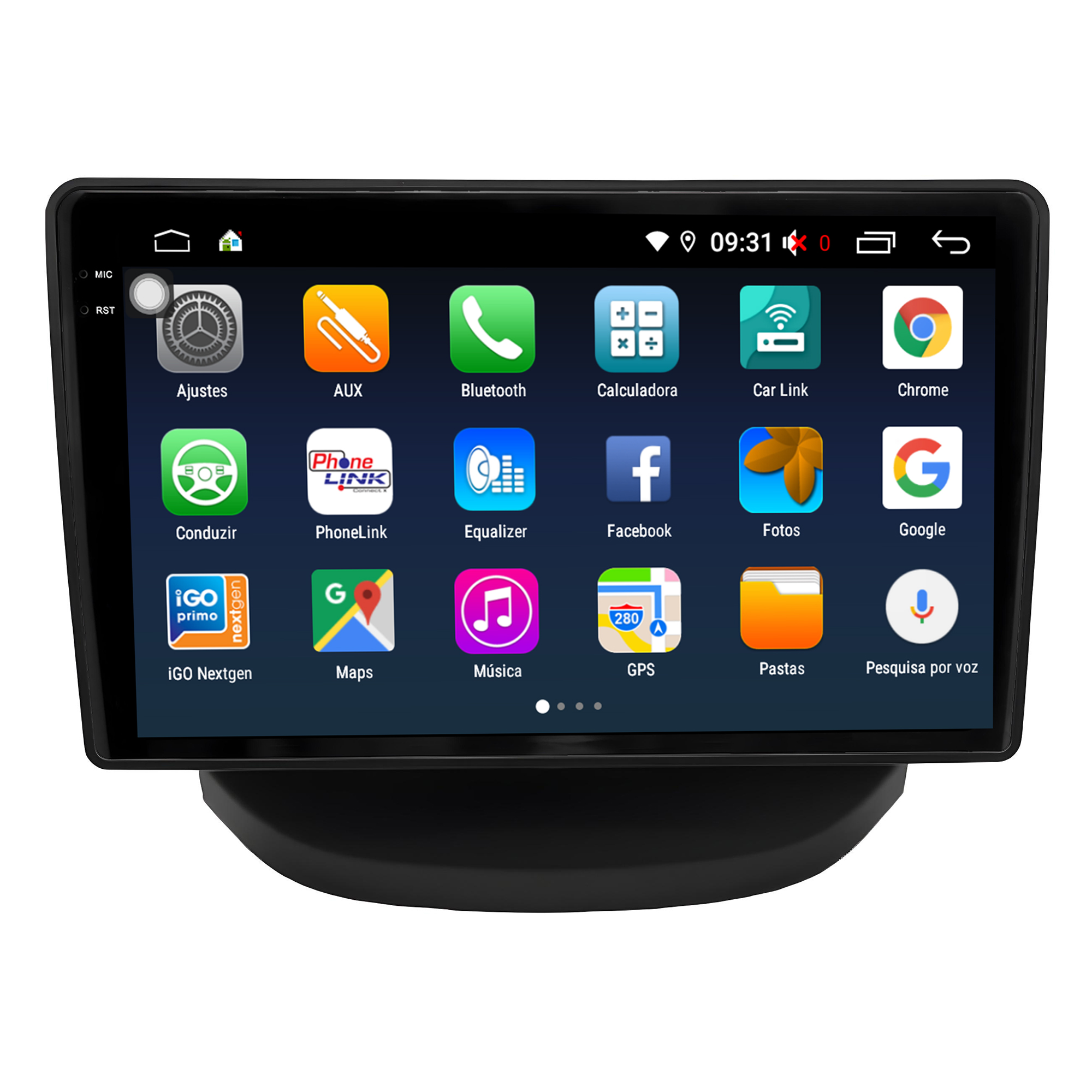 MULTIMÍDIA <BR> AIKON PRÓTON <BR> 4RAM 64GB QLED 9'' <BR> HB20 2012 A 2019 - Imagem 4