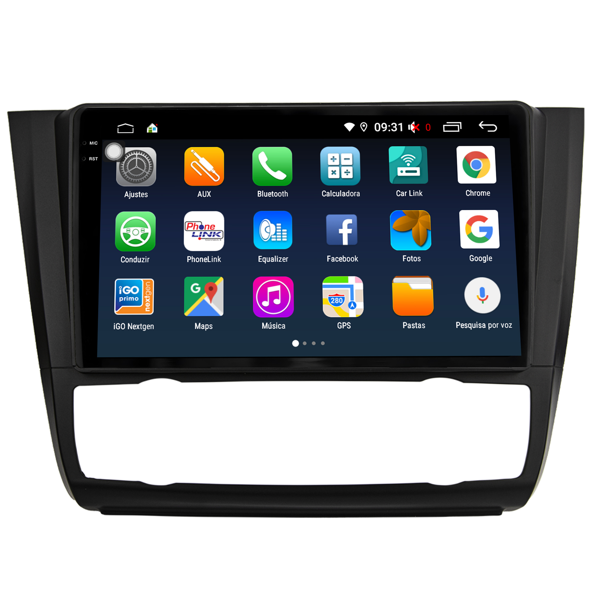 MULTIMÍDIA <BR> AIKON PRÓTON <BR> 4RAM 64GB QLED 9'' <BR> SÉRIE 1 118i 120i 130i 135i <BR> 2006 A 2012 <BR> AR DIGITAL - Imagem 4