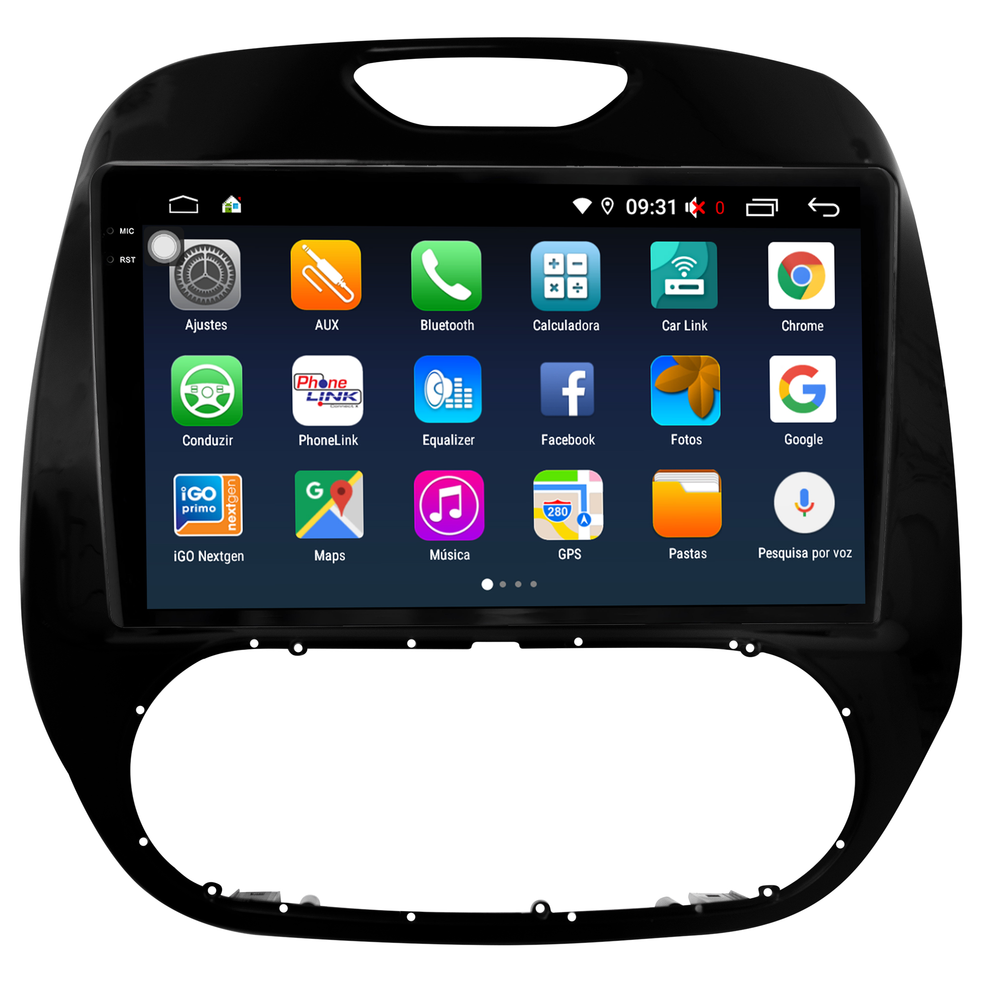 MULTIMÍDIA <BR> AIKON PRÓTON <BR> 6RAM 128GB QLED 9'' <BR> CAPTUR - Imagem 4