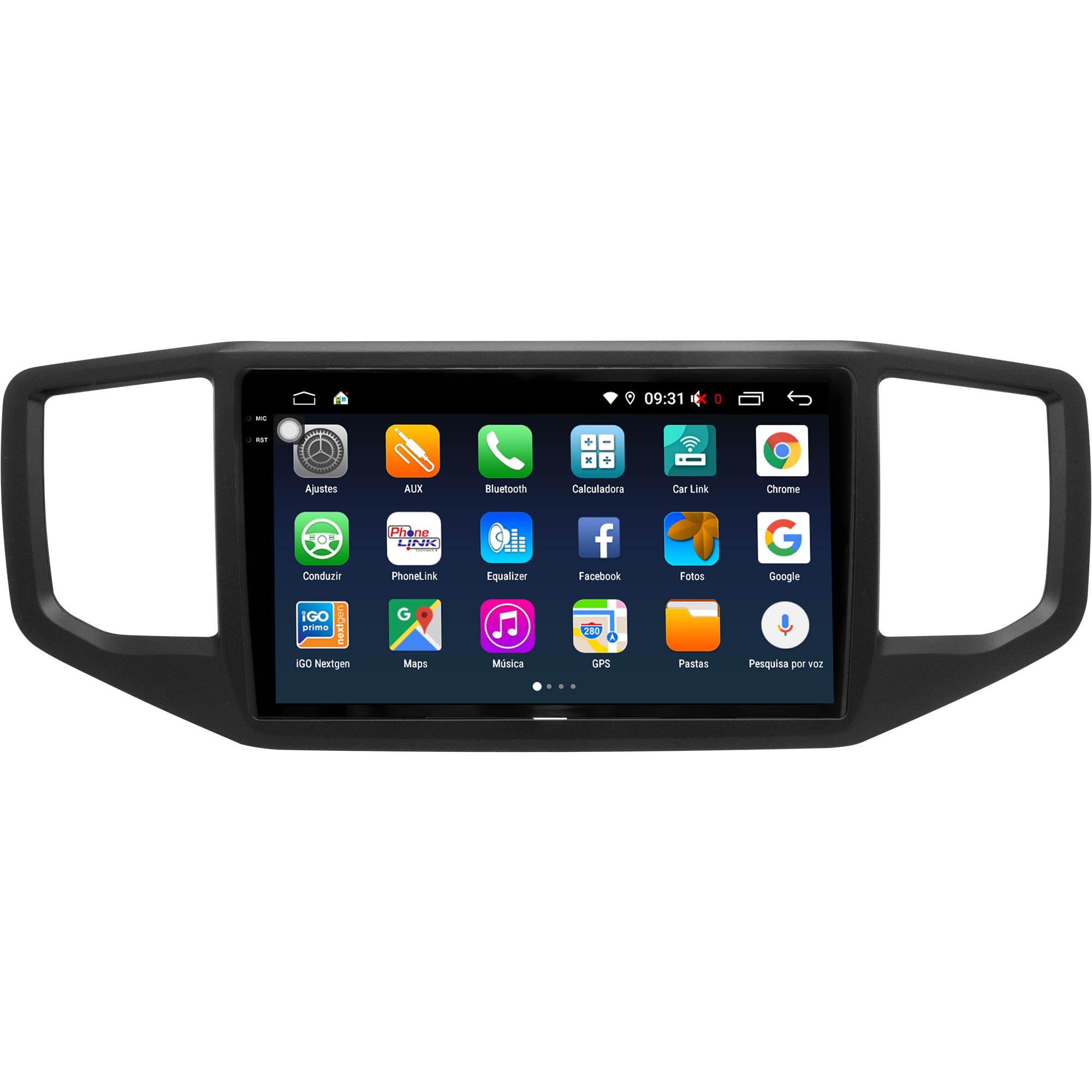 MULTIMÍDIA <BR> AIKON PRÓTON <BR> 4RAM 64GB QLED 9''<BR> AMAROK 2017 A 2024 - Imagem 4