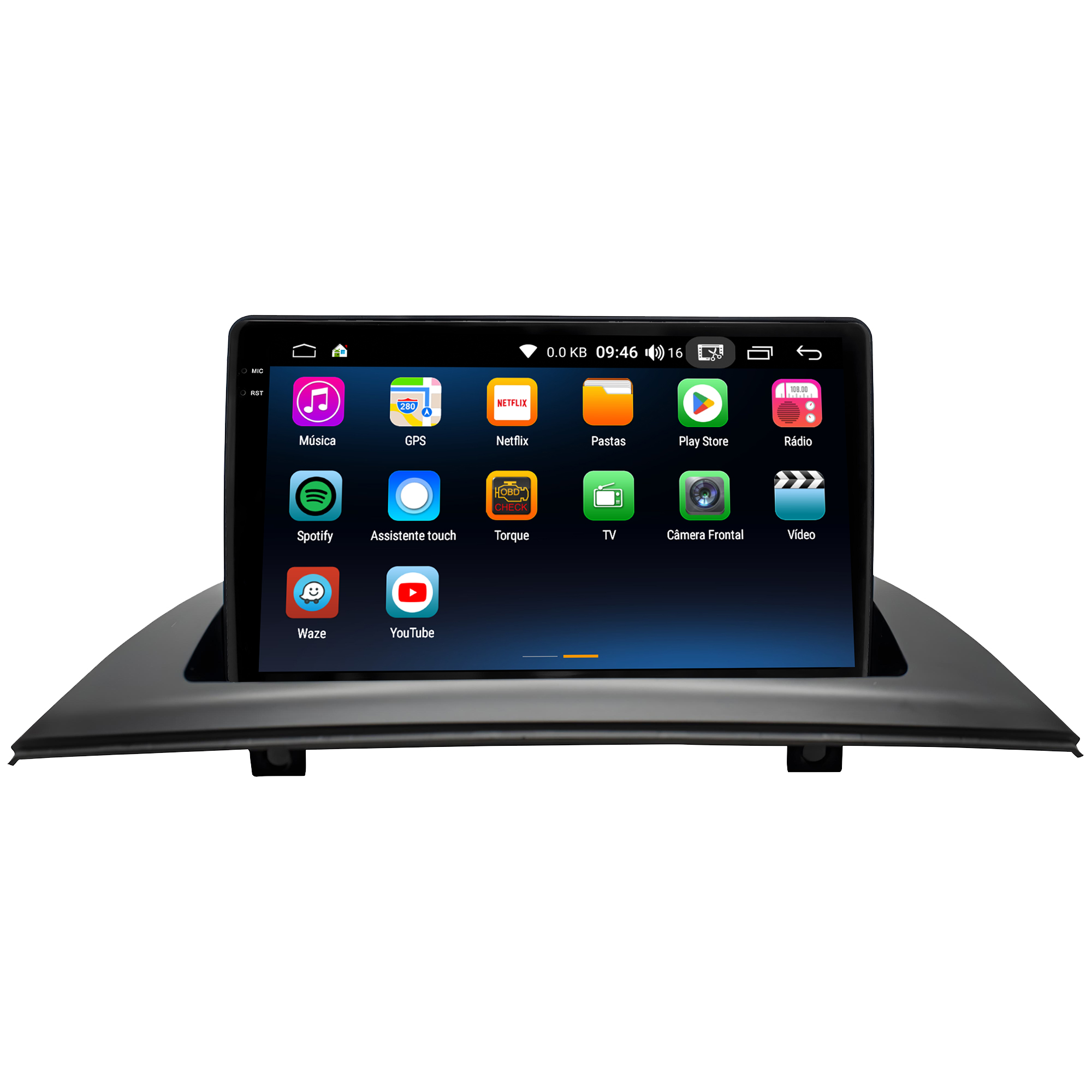 MULTIMÍDIA <BR> AIKON PRÓTON <BR> 4RAM 64GB QLED 9'' <BR> X3 2006 A 2010 - Imagem 5