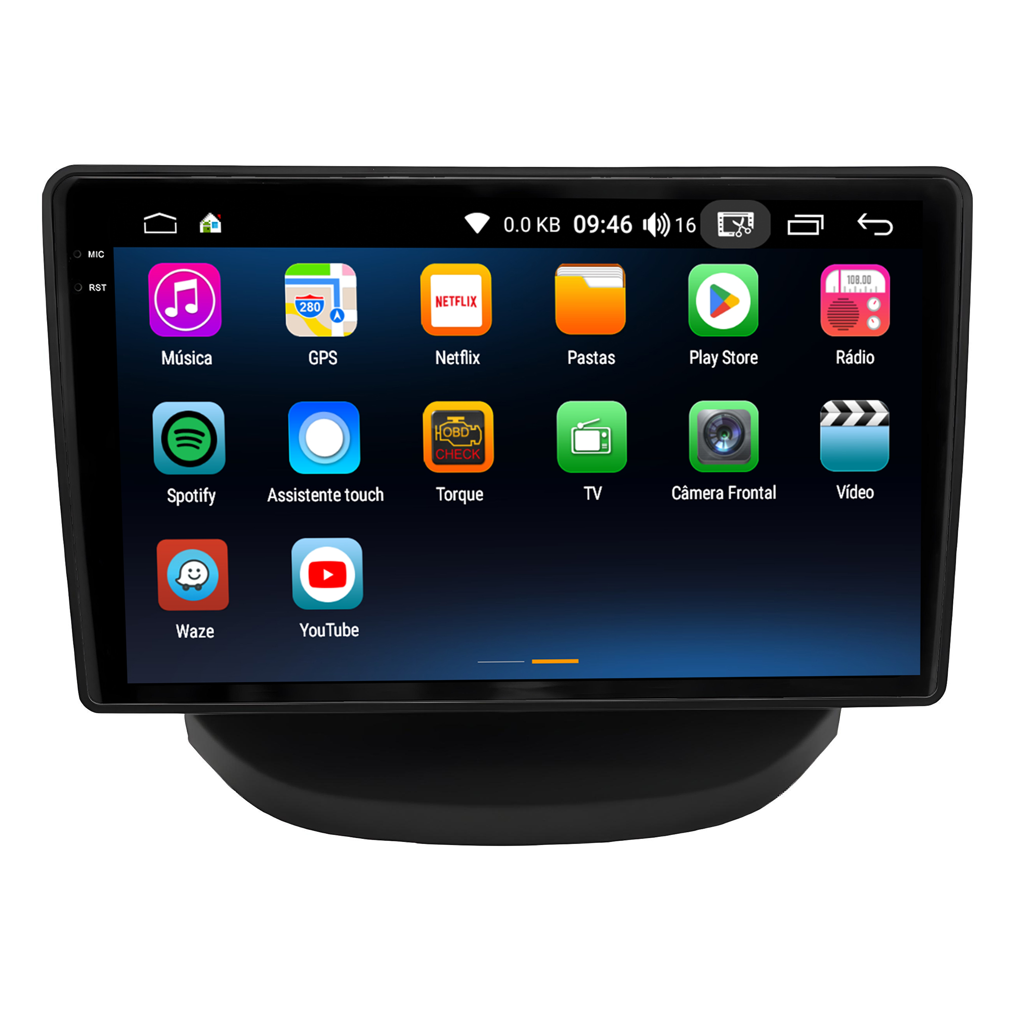 MULTIMÍDIA <BR> AIKON PRÓTON <BR> 4RAM 64GB QLED 9'' <BR> HB20 2012 A 2019 - Imagem 5