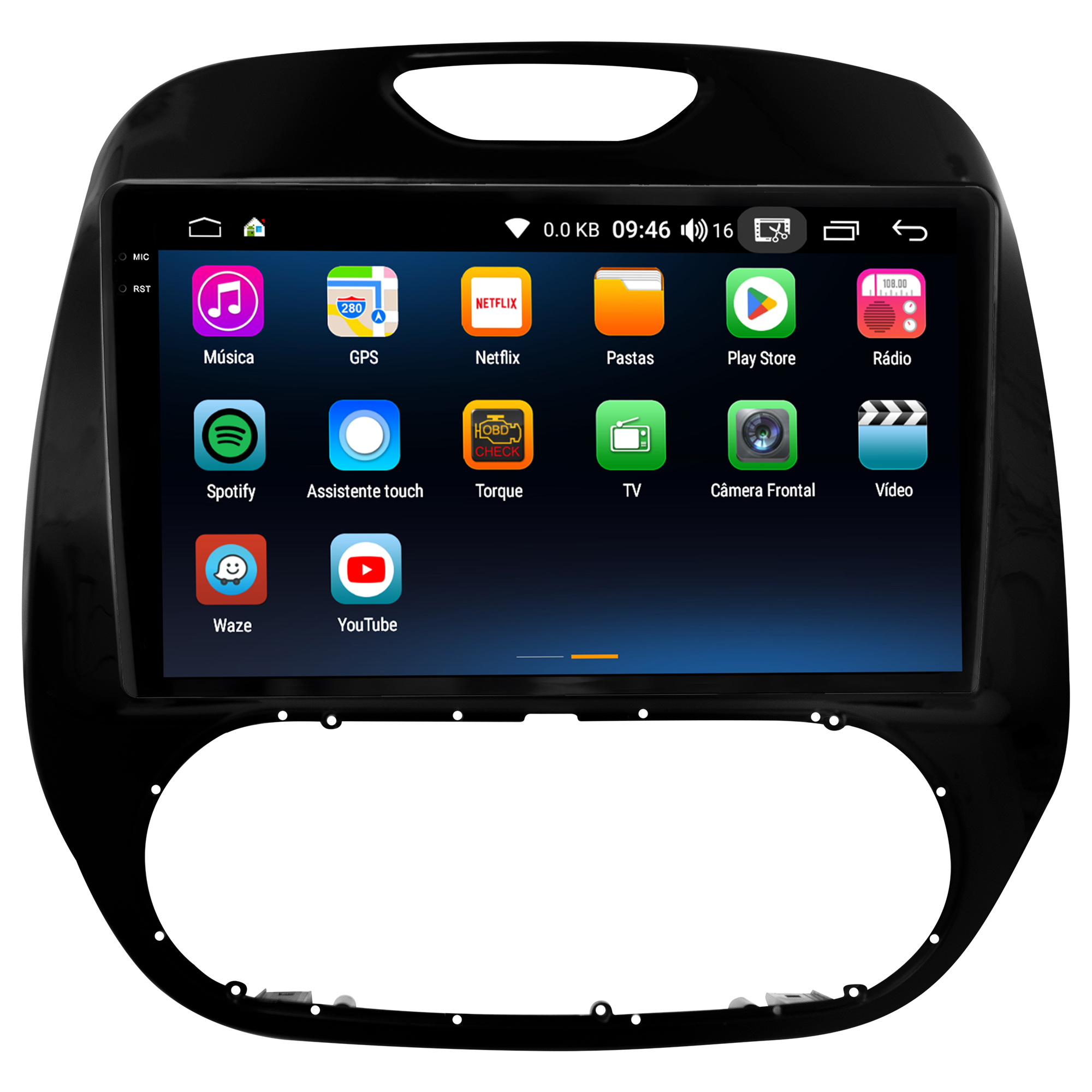 MULTIMÍDIA <BR> AIKON PRÓTON <BR> 6RAM 128GB QLED 9'' <BR> CAPTUR - Imagem 5