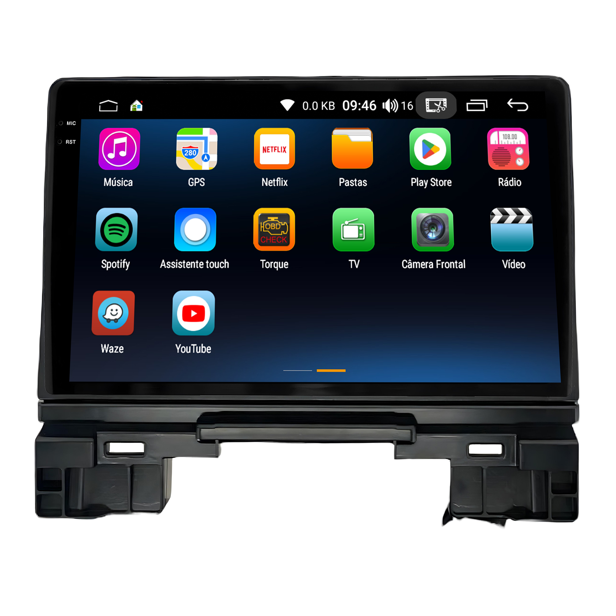 MULTIMÍDIA <BR> AIKON PRÓTON <BR> 4RAM 64GB QLED 10" <BR> HRV 2022 ACIMA - Imagem 5