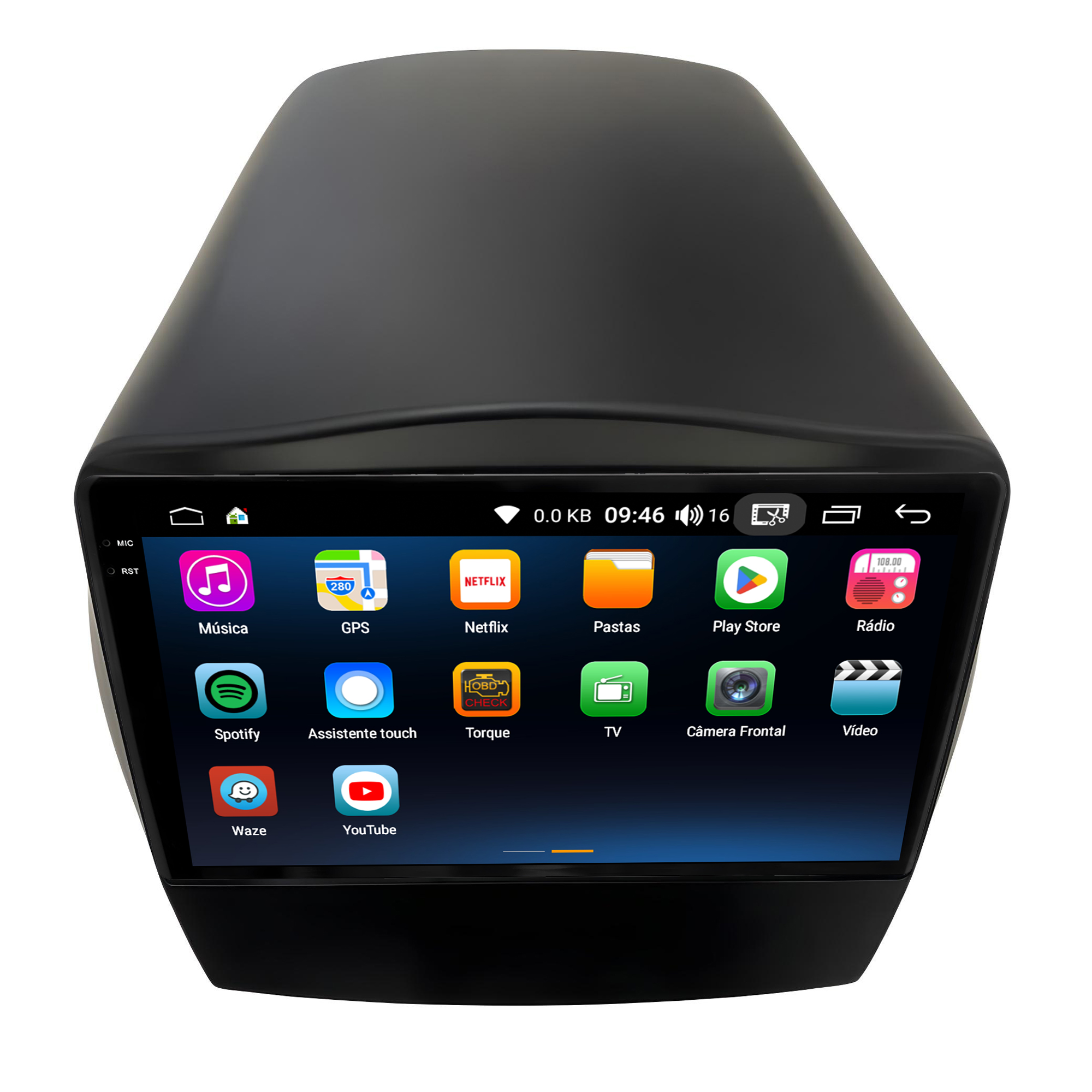 MULTIMÍDIA <BR> AIKON PRÓTON <BR> 6RAM 128GB QLED 9''<BR> HYUNDAI IX35 - Imagem 5