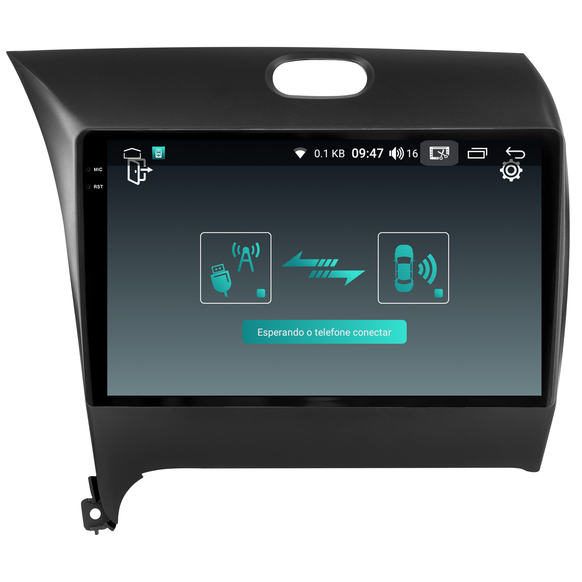 MULTIMÍDIA <BR> AIKON PRÓTON <BR> 4RAM 64GB QLED 9'' <BR> CERATO 2013 A 2019 - Imagem 10