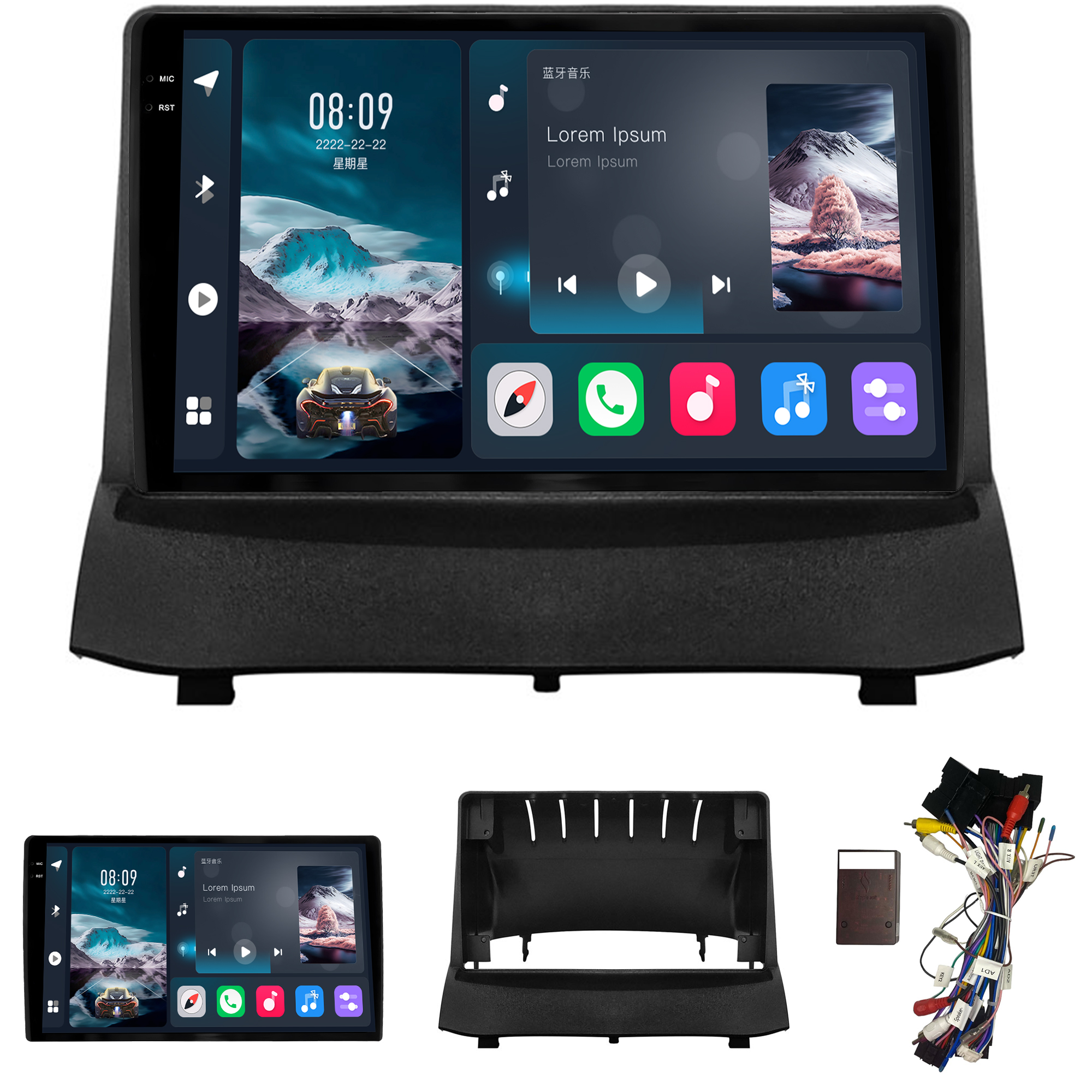 MULTIMÍDIA <BR> SOAUDIO S LINE <BR> 2RAM 64GB QLED 9'' <BR> FIESTA NEW FIESTA <BR> 2011 A 2019 - Imagem 2