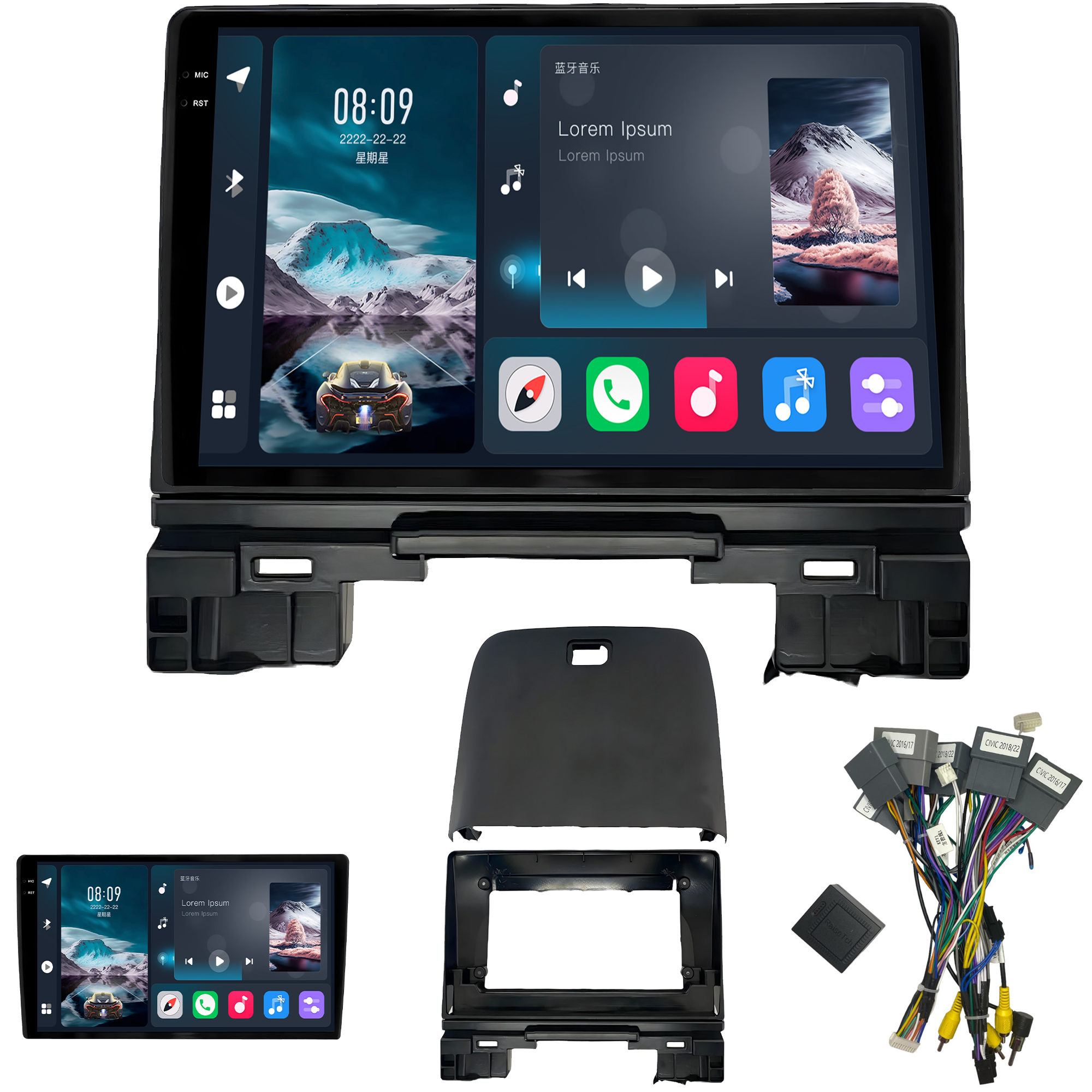 MULTIMÍDIA <BR> SOAUDIO S LINE <BR> 2RAM 64GB QLED 10'' <BR> HRV 2022 ACIMA - Imagem 2
