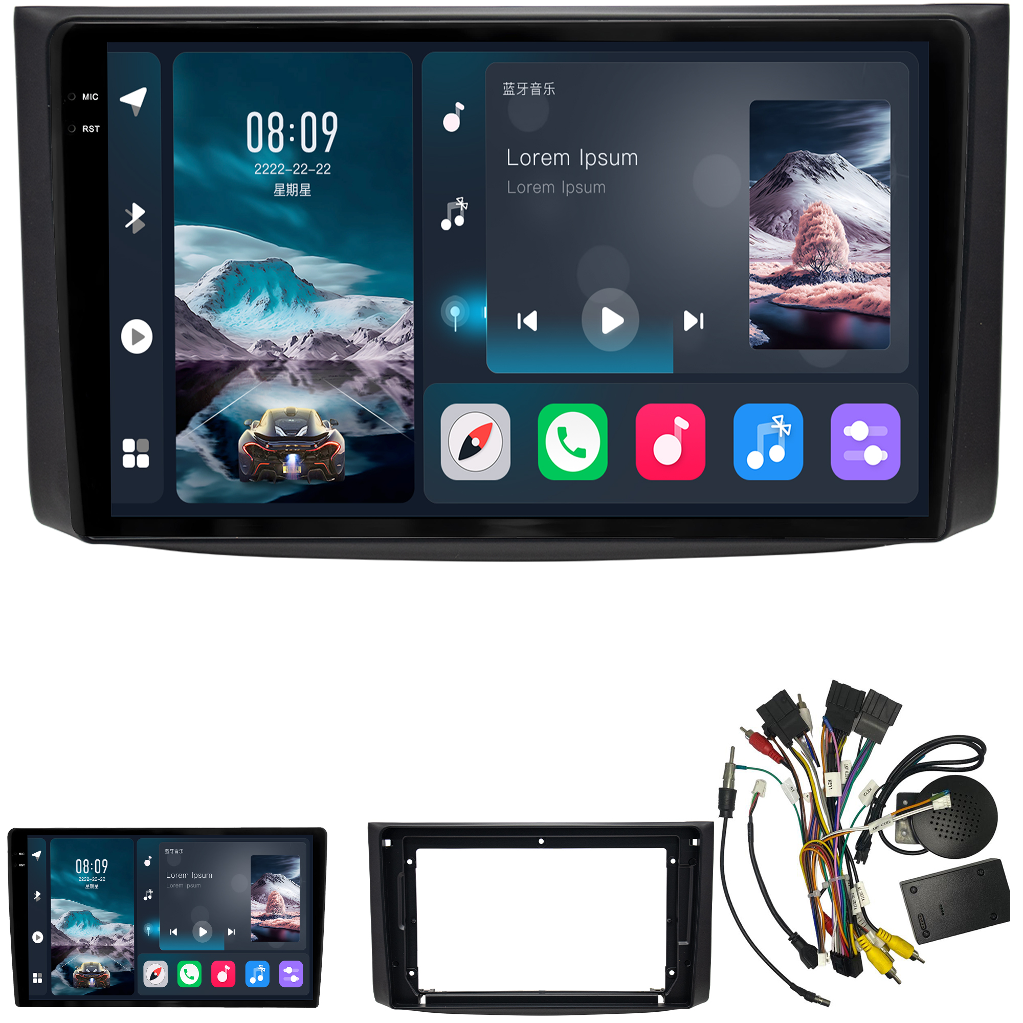 MULTIMÍDIA <BR> SOAUDIO S LINE <BR> 2RAM 64GB QLED 9" <BR> CAPTIVA - Imagem 2