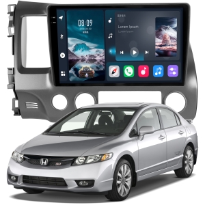 MULTIMÍDIA <BR> SOAUDIO S LINE <BR> 2RAM 64GB QLED 10'' <BR> NEW CIVIC 2007 A 2011