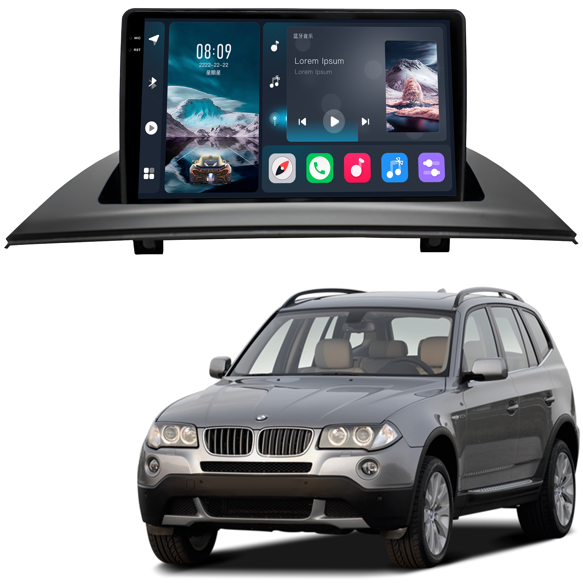 MULTIMÍDIA <BR> SOAUDIO S LINE <BR> 2RAM 64GB QLED 9'' <BR> X3 2006 A 2010