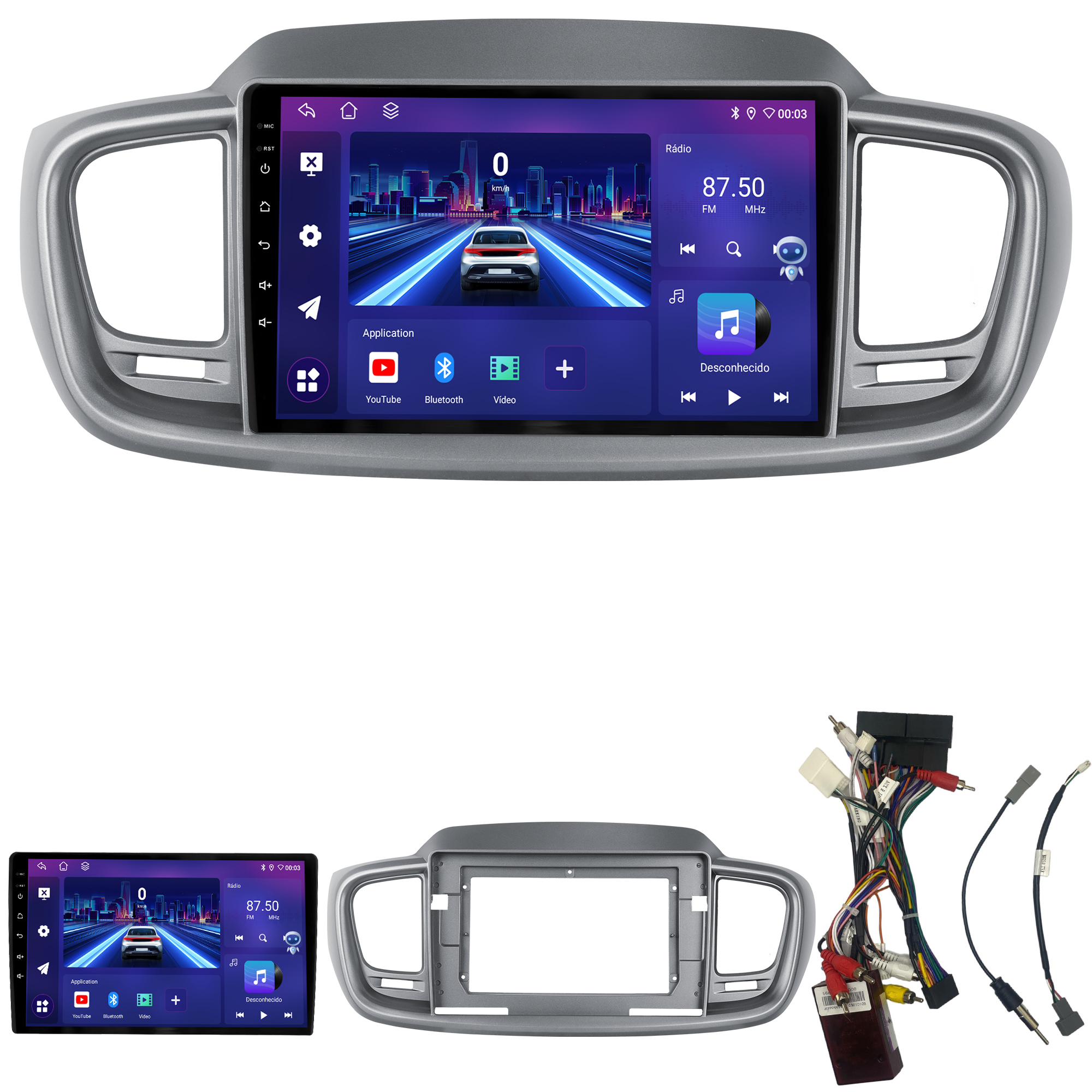 MULTIMÍDIA JOKER <BR> 6RAM 128GB 10" <BR> SORENTO 2016 A 2022 - Imagem 2