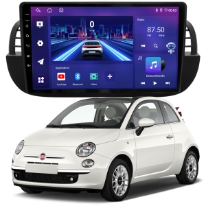 MULTIMÍDIA JOKER <BR> 6RAM 128GB 9" <BR> FIAT 500 ATÉ 2015