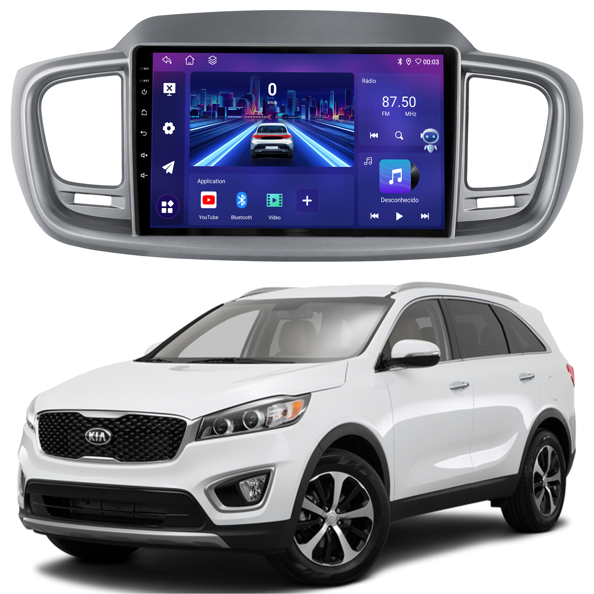 MULTIMÍDIA JOKER <BR> 6RAM 128GB 10" <BR> SORENTO 2016 A 2022