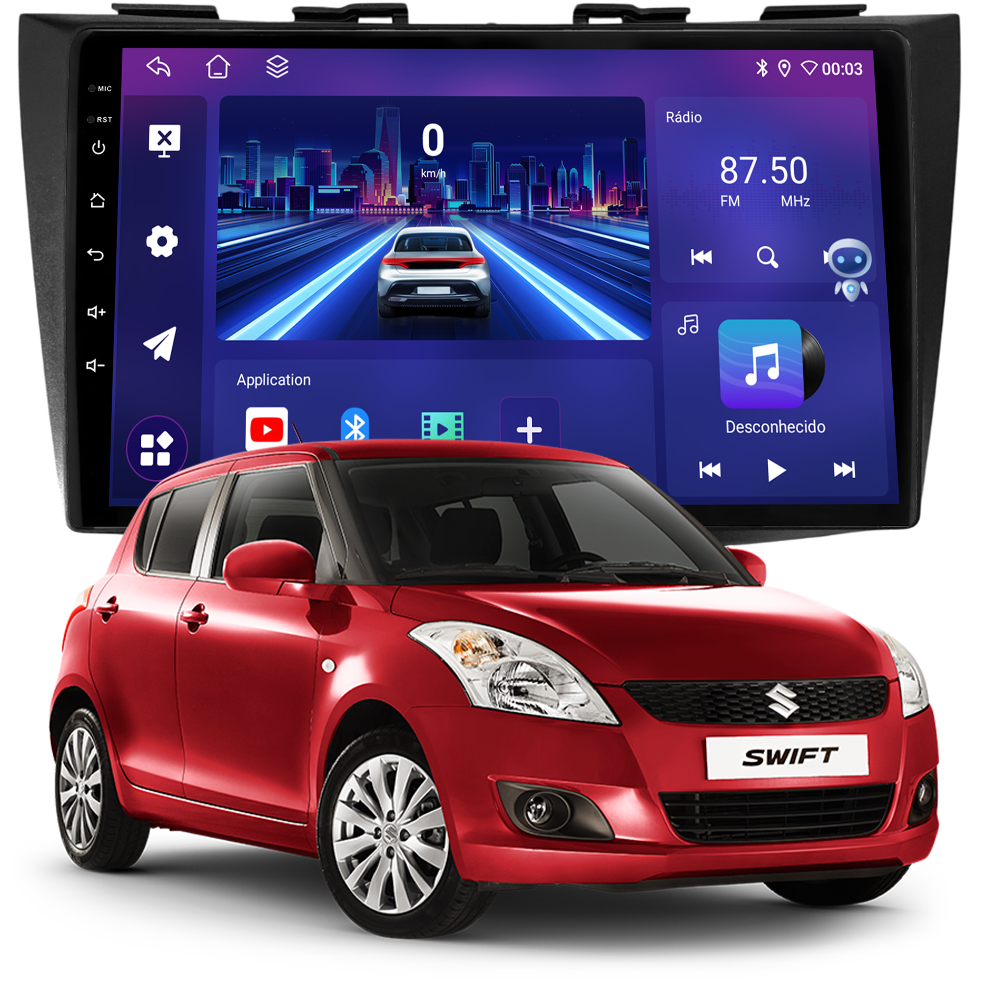 MULTIMÍDIA JOKER <BR> 4RAM 64GB 9" <BR> SWIFT