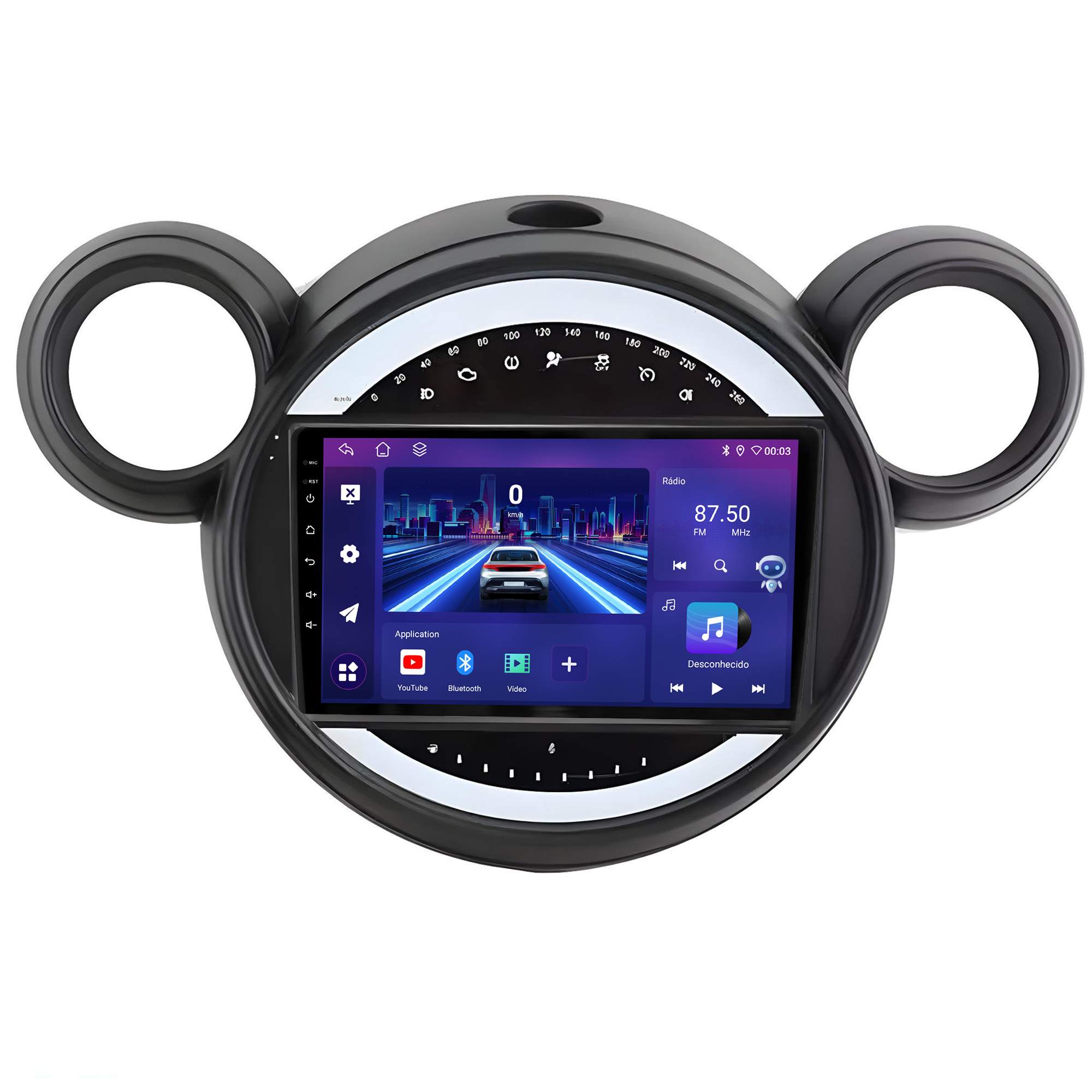 MULTIMÍDIA JOKER <BR> 6RAM 128GB 9" <BR> MINI COOPER 1.6 2007 A 2016 - Imagem 3