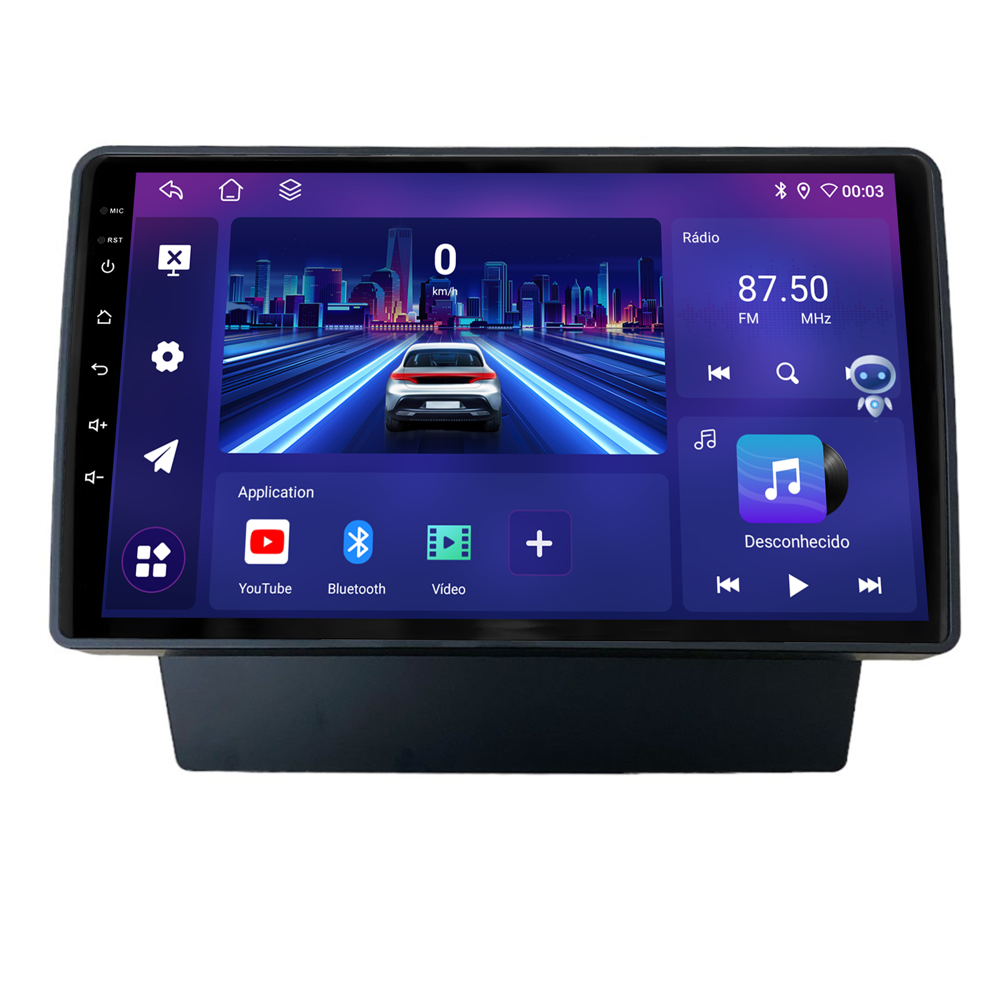 MULTIMÍDIA JOKER <BR> 6RAM 128GB 9" <BR> CELTA G2 2006 A 2016 <BR> PRISMA 2006 A 2012 - Imagem 3