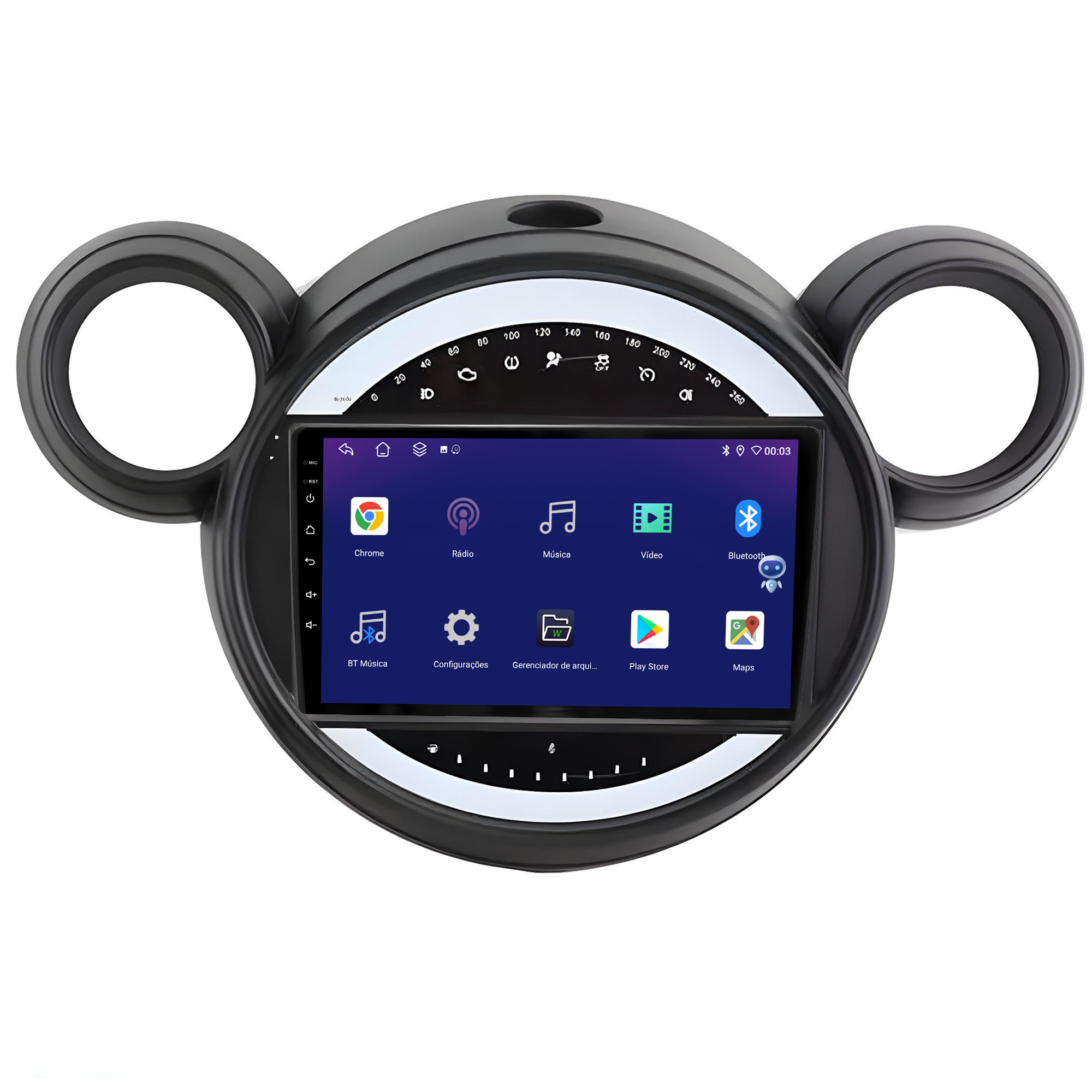 MULTIMÍDIA JOKER <BR> 6RAM 128GB 9" <BR> MINI COOPER 1.6 2007 A 2016 - Imagem 4