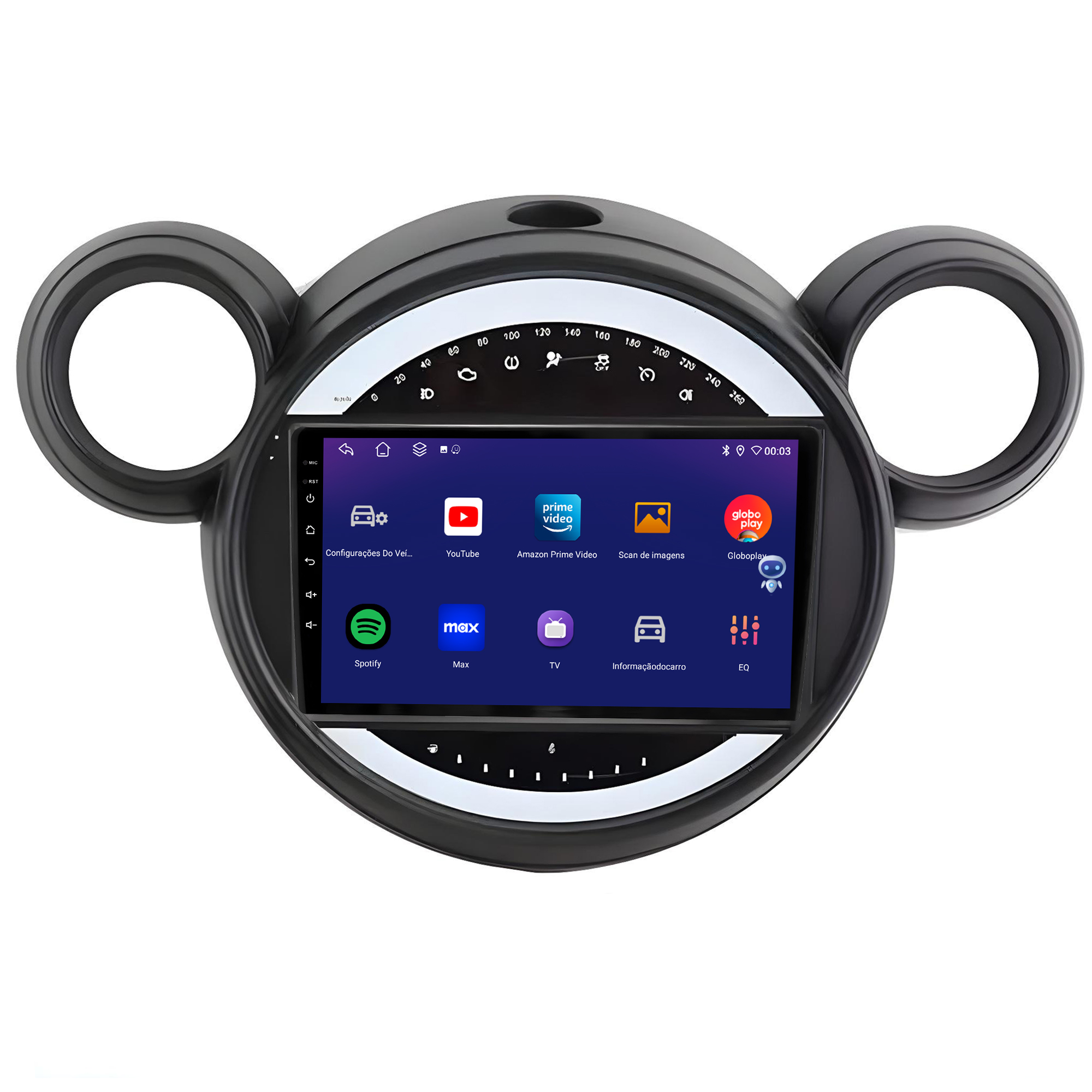 MULTIMÍDIA JOKER <BR> 6RAM 128GB 9" <BR> MINI COOPER 1.6 2007 A 2016 - Imagem 5