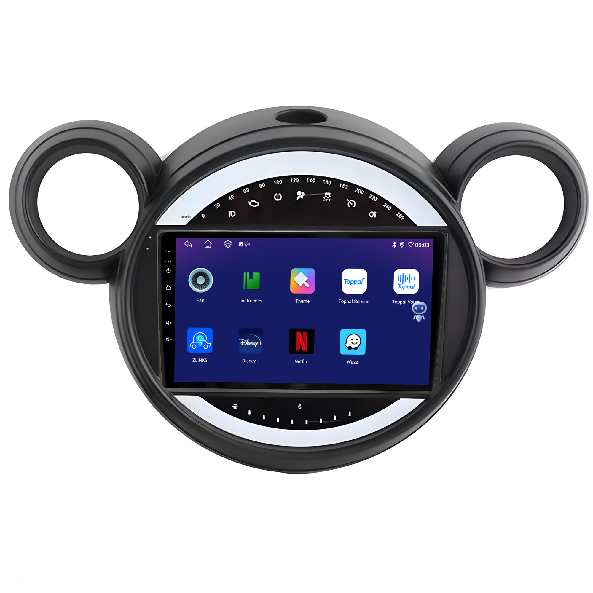 MULTIMÍDIA JOKER <BR> 6RAM 128GB 9" <BR> MINI COOPER 1.6 2007 A 2016 - Imagem 6