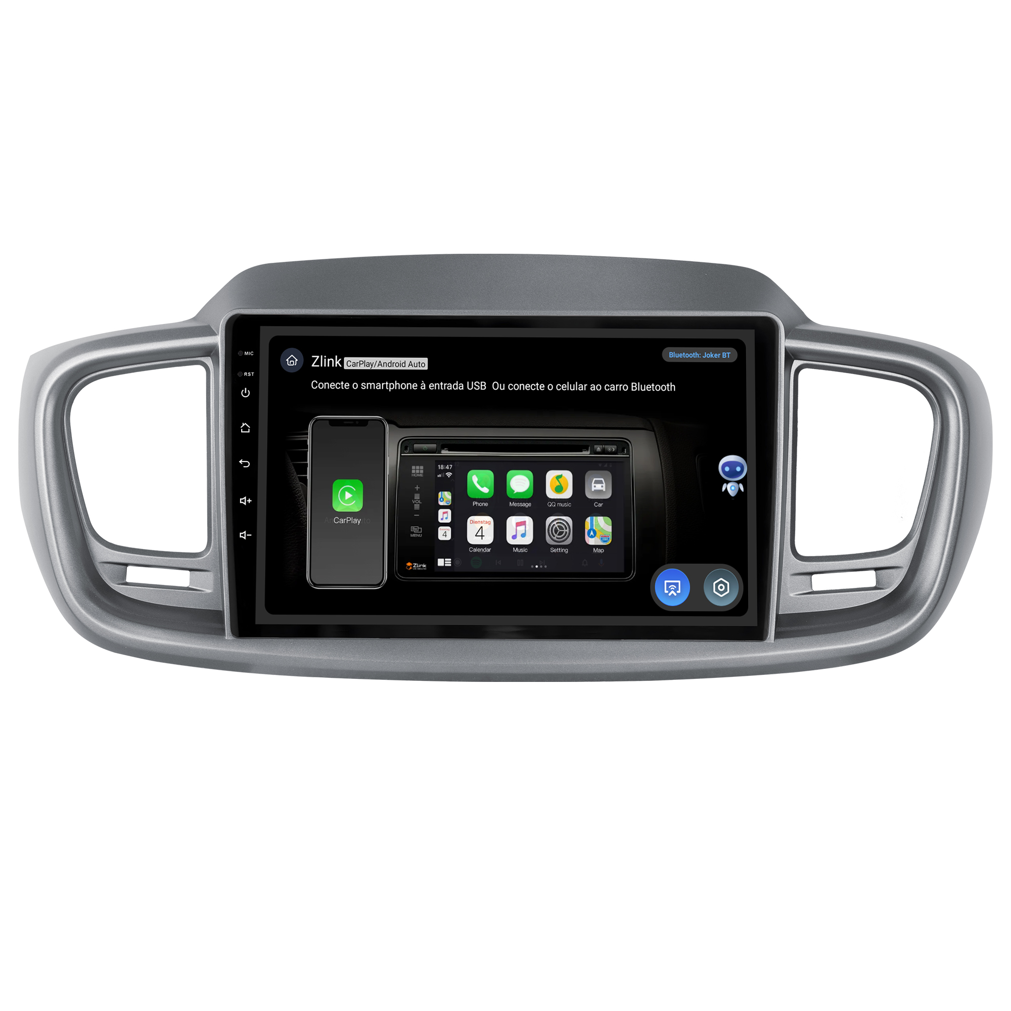 MULTIMÍDIA JOKER <BR> 6RAM 128GB 10" <BR> SORENTO 2016 A 2022 - Imagem 11