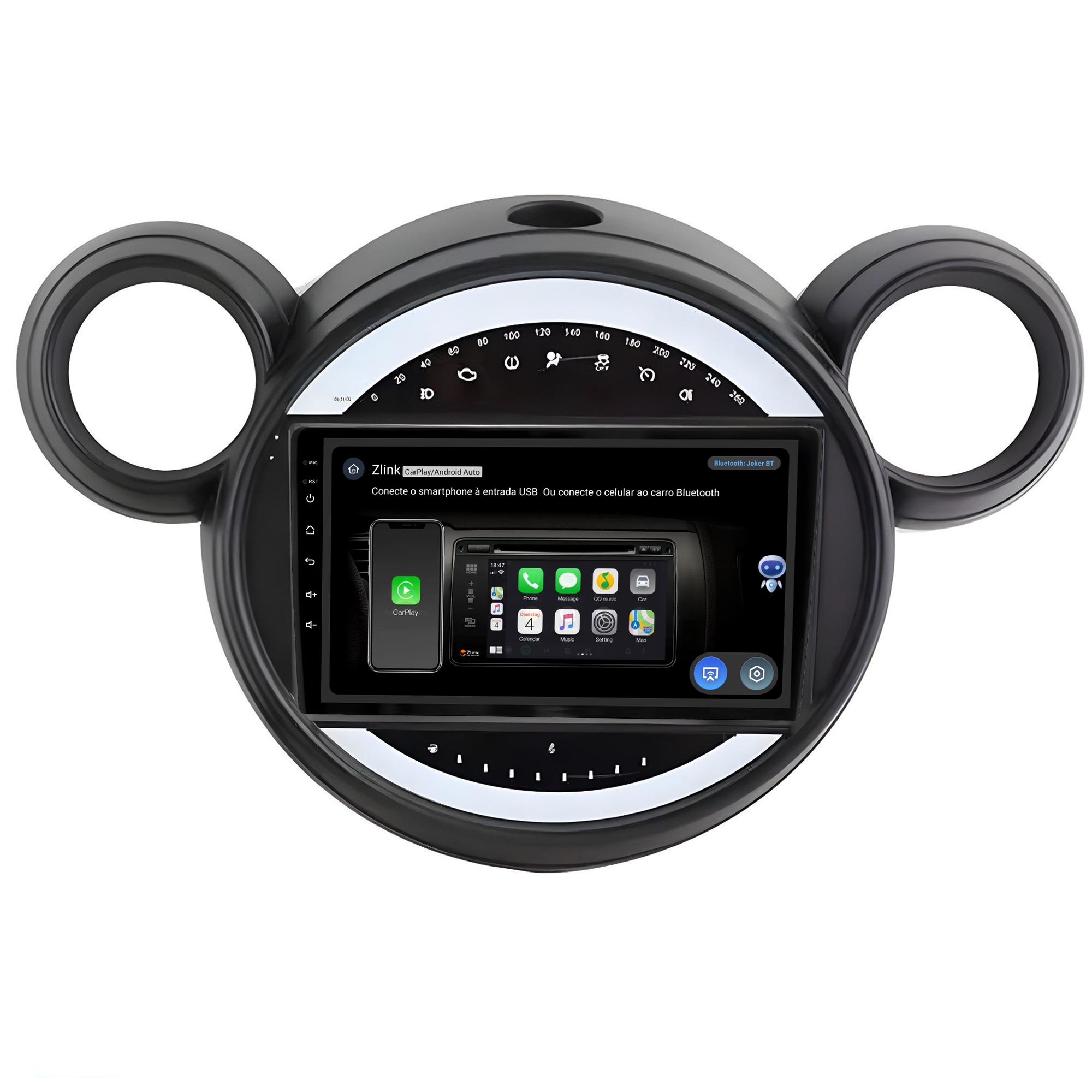 MULTIMÍDIA JOKER <BR> 6RAM 128GB 9" <BR> MINI COOPER 1.6 2007 A 2016 - Imagem 11