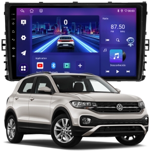 MULTIMÍDIA JOKER <BR> 6RAM 128GB 9" <BR> POLO VIRTUS 2018 ACIMA