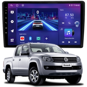 MULTIMÍDIA JOKER <BR> 6RAM 128GB 10" <BR> AMAROK 2010 A 2016 <BR> FUSCA 2012 A 2016
