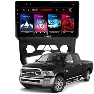 MULTIMÍDIA LENOVO <BR> 2RAM 64GB QLED 9" <BR> DODGE RAM 2013 A 2018