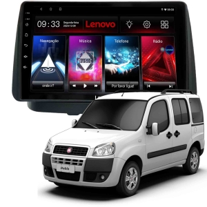 MULTIMÍDIA LENOVO <BR> 2RAM 64GB QLED 9" <BR> DOBLÔ 2002 A 2021