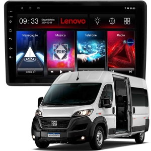 MULTIMÍDIA LENOVO <BR> 2RAM 64GB QLED 9" <BR> DUCATO 2022 A 2024 <BR> PEUGEOT BOXER 2018 A 2024