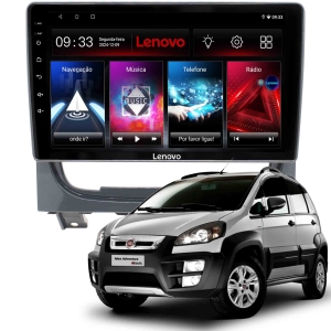MULTIMÍDIA LENOVO <BR> 2RAM 64GB QLED 9" <BR> PALIO WEEKEND <BR> SIENA 2013 A 2020