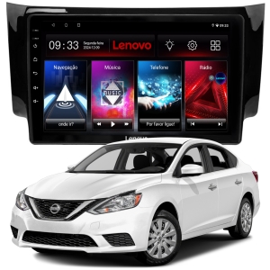 MULTIMÍDIA LENOVO <BR> 2RAM 64GB QLED 10" <BR> SENTRA 2014 A 2020
